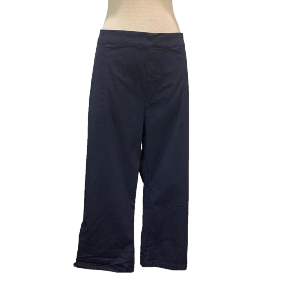 Soft Surroundings sz 2X navy blue Barbados convertible crop pants NWT
